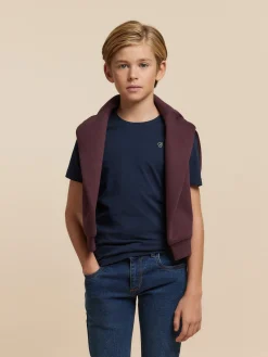 CAMISETA BASICA KIDS AZUL MARINO