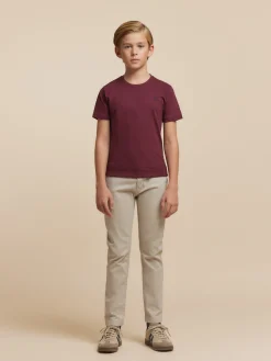 CAMISETA BASICA KIDS BURDEOS