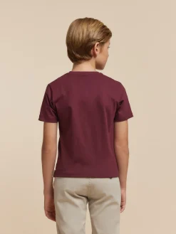 CAMISETA BASICA KIDS BURDEOS