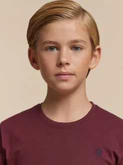 CAMISETA BASICA KIDS BURDEOS