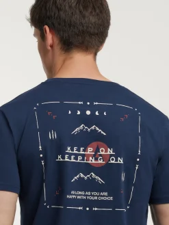 CAMISETA LONG AZUL MARINO