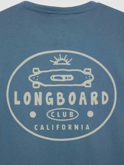 CAMISETA LONGBOARD AZUL