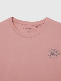 CAMISETA LONGBOARD ROSA