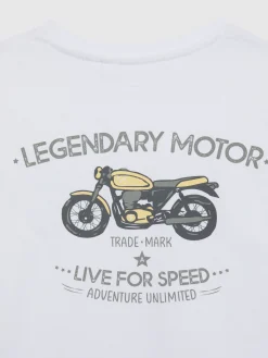 CAMISETA MOTOR KIDS BLANCO
