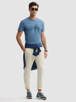 CAMISETA MOTORCYCLE AZUL