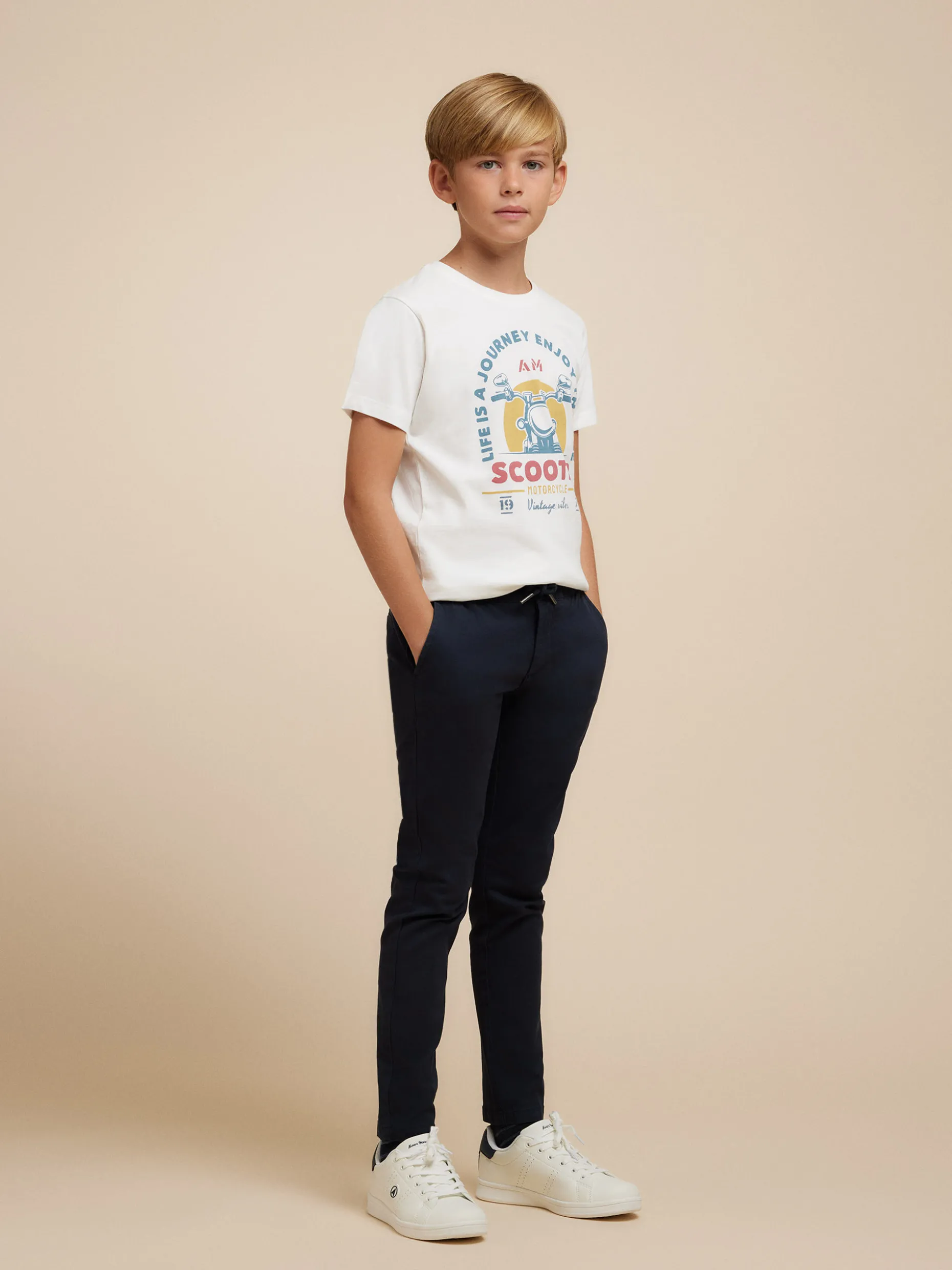 CAMISETA SCOOTER KIDS BLANCO