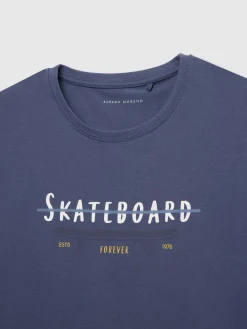 CAMISETA SKATEBOARD AZUL MARINO