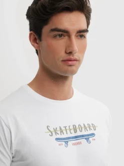 CAMISETA SKATEBOARD BLANCO
