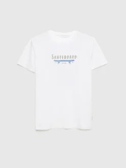 CAMISETA SKATEBOARD BLANCO