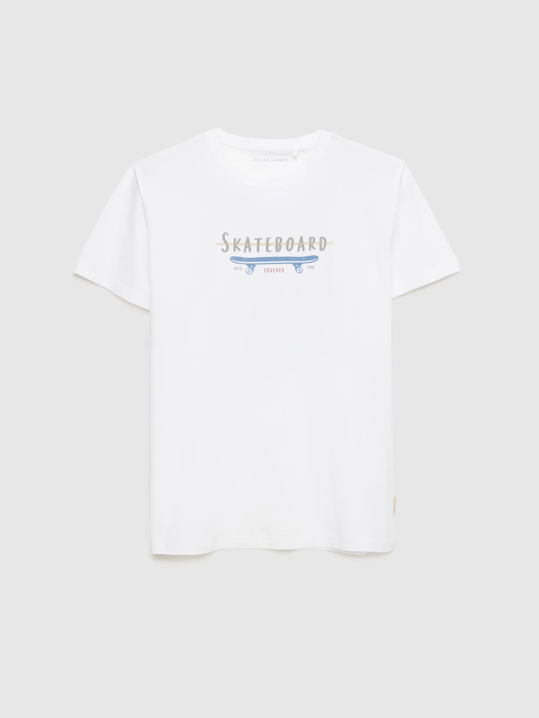 CAMISETA SKATEBOARD BLANCO