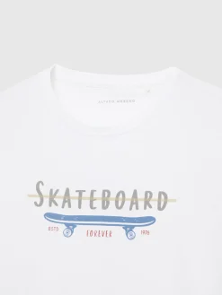 CAMISETA SKATEBOARD BLANCO