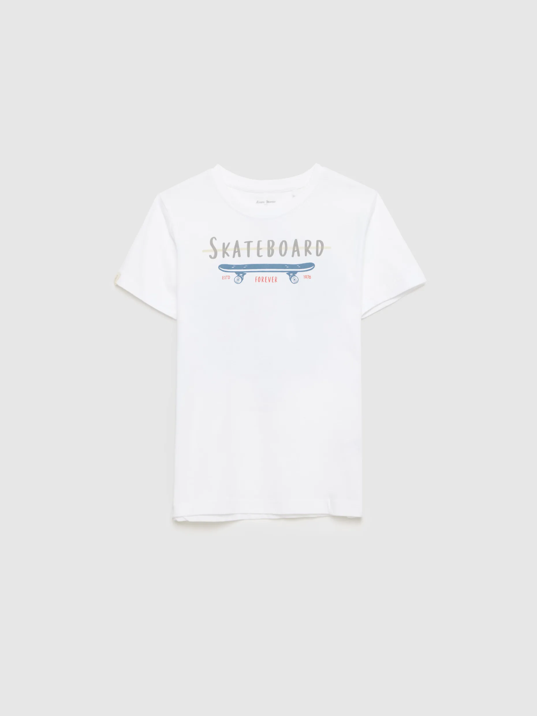 CAMISETA SKATEBOARD KIDS BLANCO