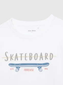 CAMISETA SKATEBOARD KIDS BLANCO