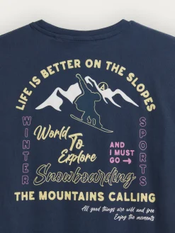 CAMISETA SNOW AZUL MARINO