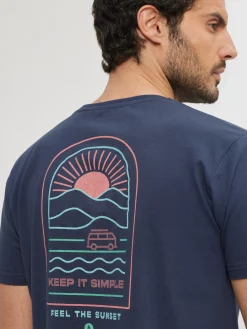 CAMISETA SUNSET AZUL MARINO