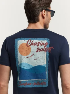 CAMISETA SUNSET AZUL MARINO