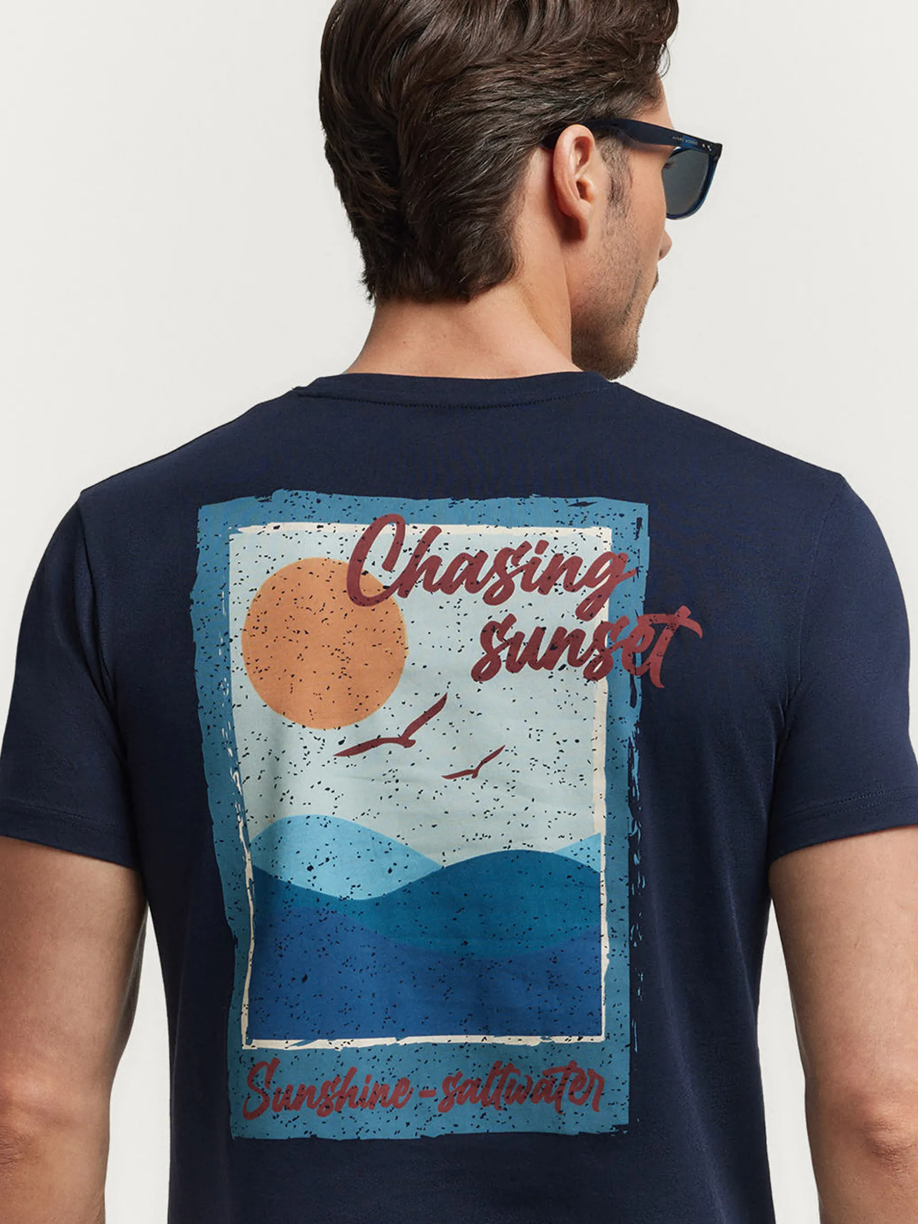 CAMISETA SUNSET AZUL MARINO