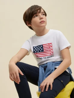 CAMISETA USA KIDS BLANCO