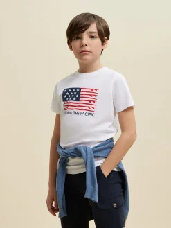 CAMISETA USA KIDS BLANCO
