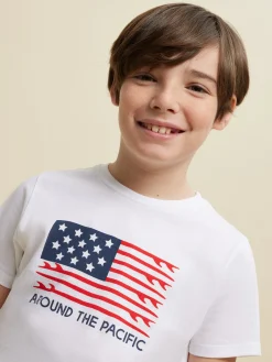 CAMISETA USA KIDS BLANCO