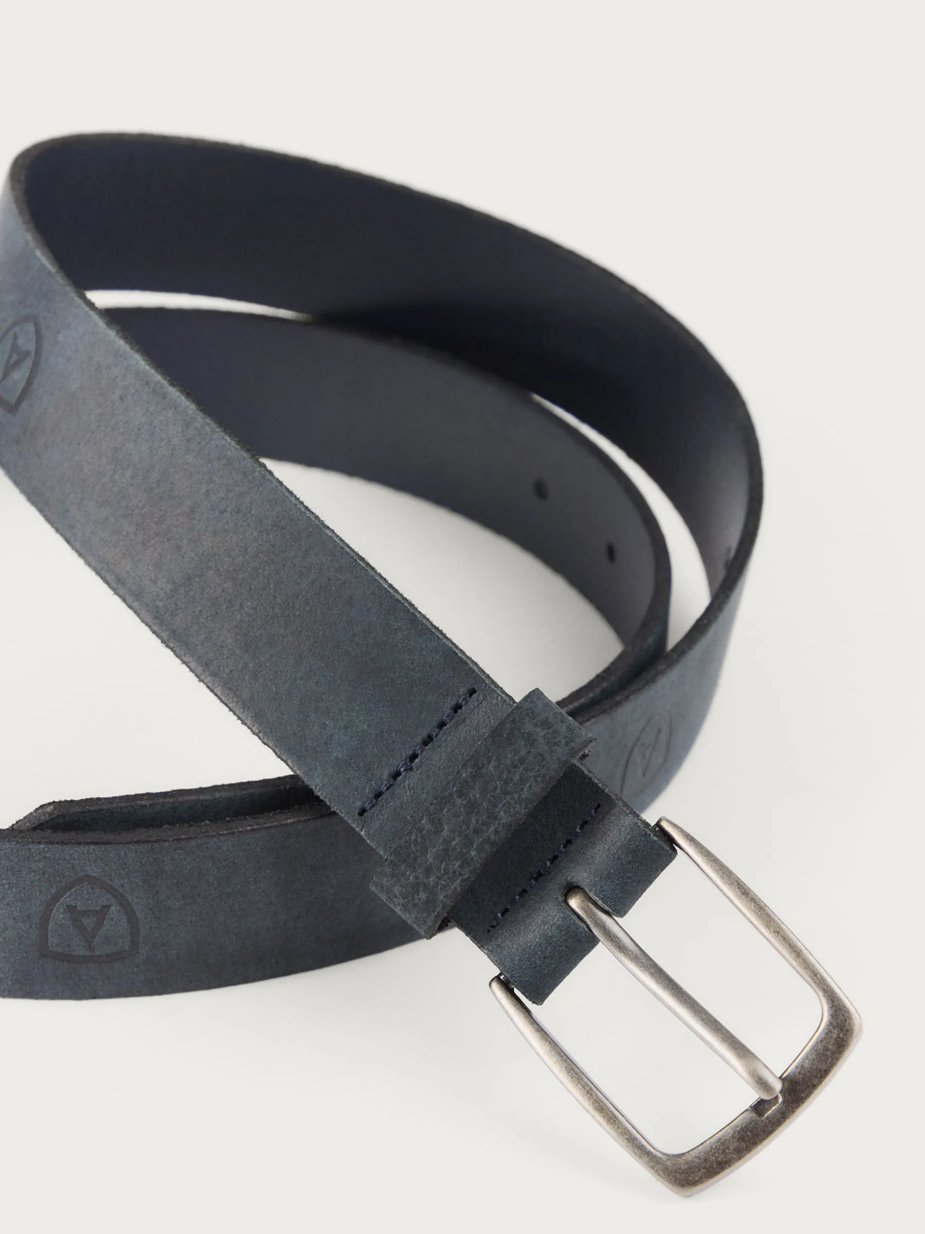 CINTURON LOGO PIEL AZUL MARINO