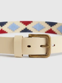 CINTURON PAMPA PIEL AZUL MARINO