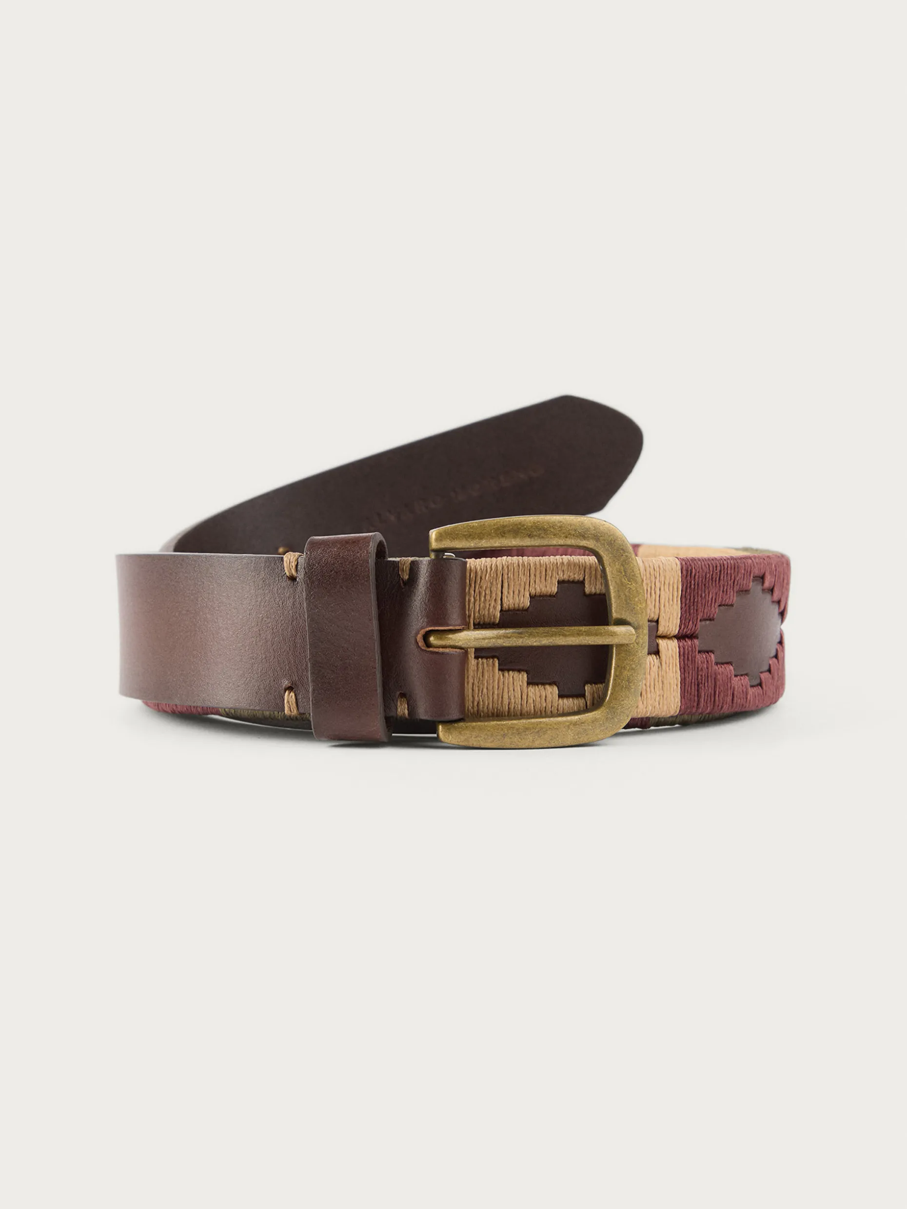 CINTURON PAMPA PIEL BURDEOS