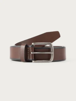 CINTURON PIEL BISEL MARRÓN