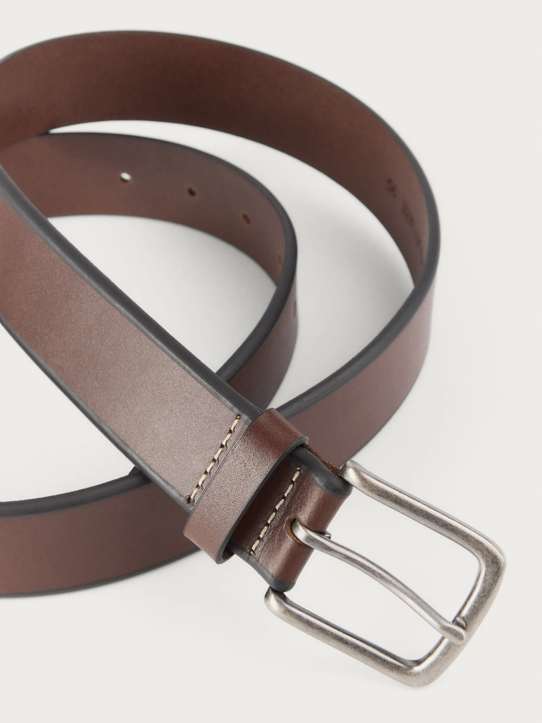CINTURON PIEL BISEL MARRÓN