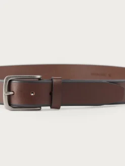 CINTURON PIEL BISEL MARRÓN