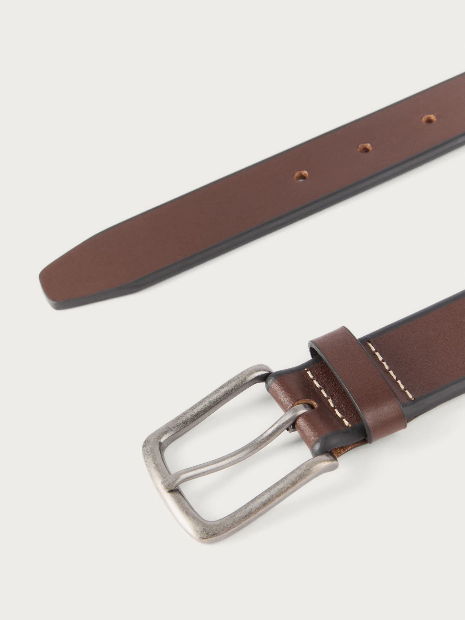 CINTURON PIEL BISEL MARRÓN
