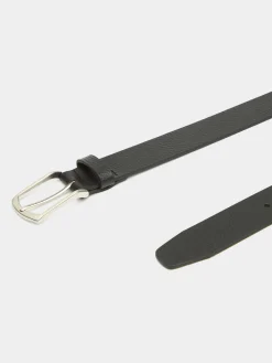 CINTURON PIEL ROUGH NEGRO