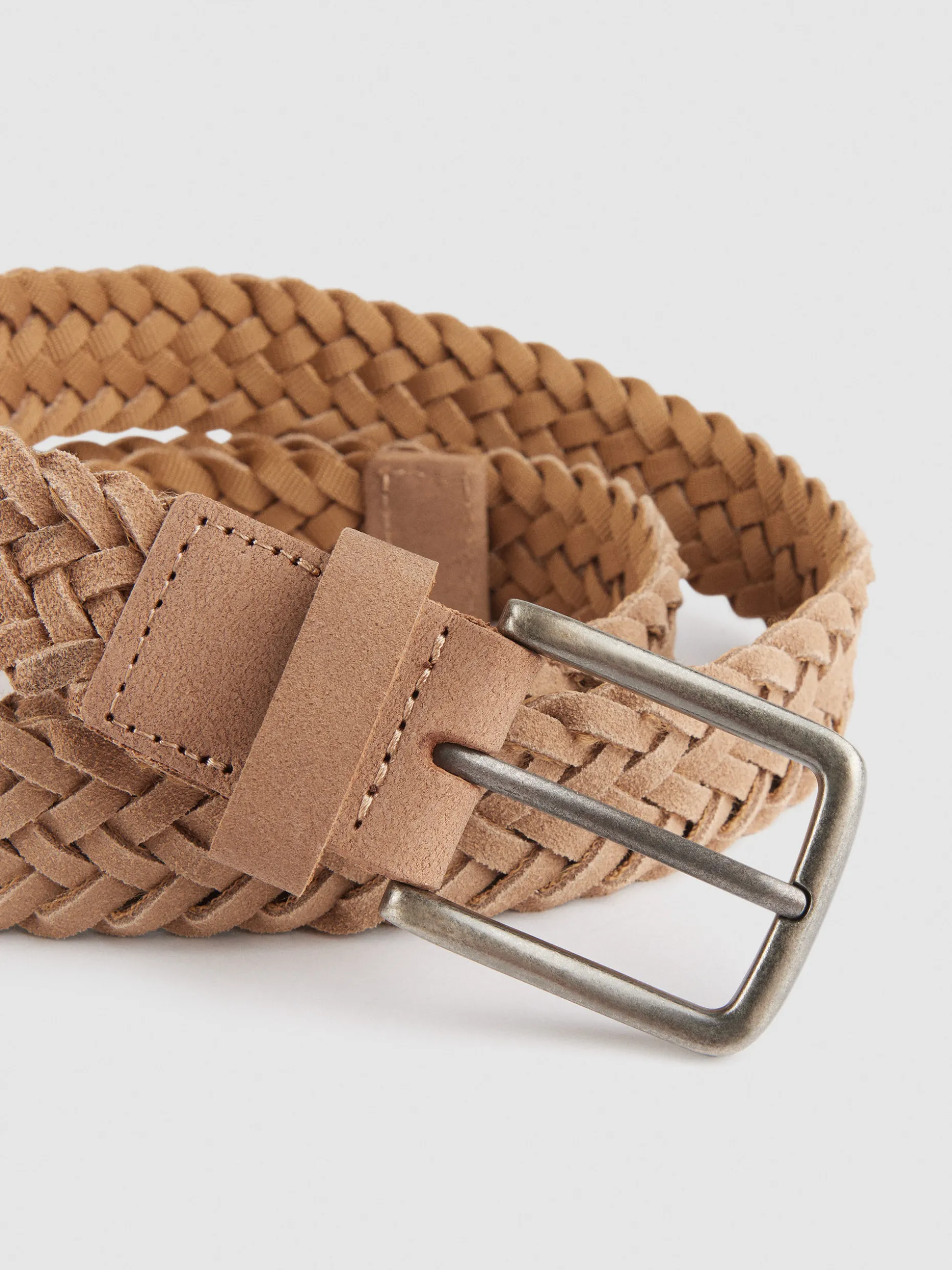 CINTURON TRENZADO SERRAJE BEIGE