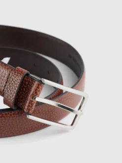 CINTURON VESTIR LEATHER MARRÓN