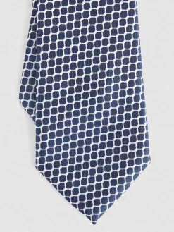 CORBATA JACQUARD AZUL MARINO