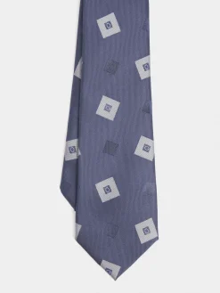 CORBATA JACQUARD MF AZUL MARINO