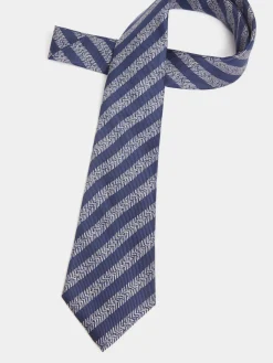 CORBATA JACQUARD MF AZUL MARINO