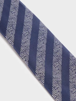 CORBATA JACQUARD MF AZUL MARINO