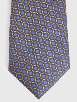 CORBATA JACQUARD MF AZUL MARINO