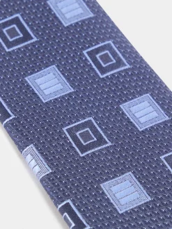 CORBATA JACQUARD MF AZUL MARINO