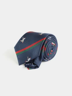 CORBATA JACQUARD MF AZUL MARINO