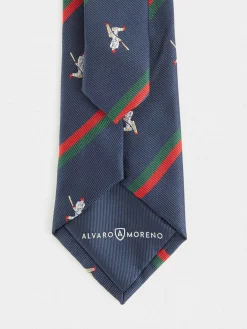 CORBATA JACQUARD MF AZUL MARINO