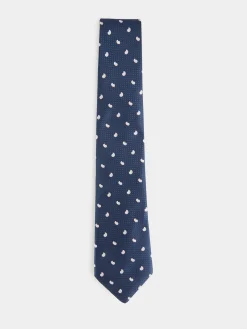 CORBATA JACQUARD MF AZUL MARINO