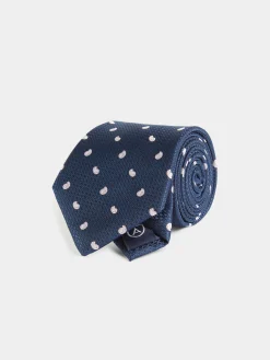 CORBATA JACQUARD MF AZUL MARINO