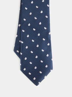 CORBATA JACQUARD MF AZUL MARINO