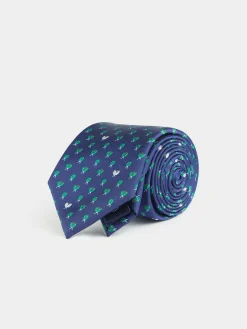 CORBATA JACQUARD MF AZUL MARINO