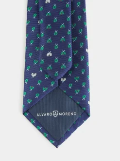 CORBATA JACQUARD MF AZUL MARINO