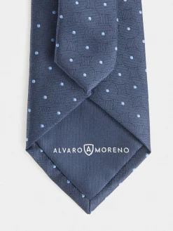 CORBATA JACQUARD MF AZUL MARINO