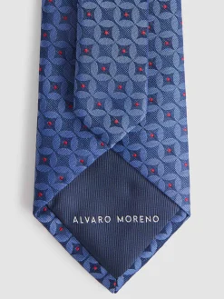 CORBATA JACQUARD MF AZUL MARINO