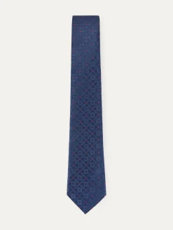 CORBATA JACQUARD MF AZUL MARINO